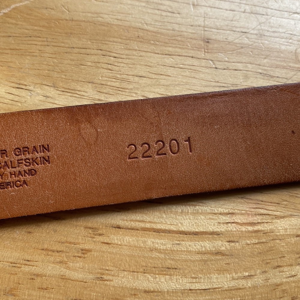 Belt Brown color Martin Dingman brand Alligator-Grain Leather Size 38 pre-owned - Picture 9 of 15